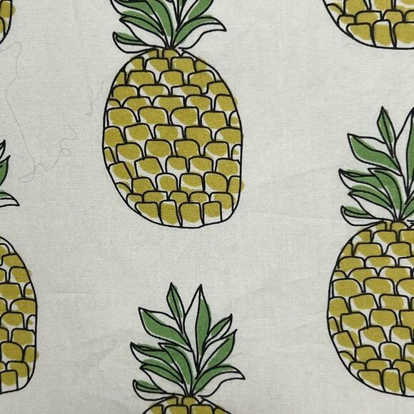 Garnet Hill Cotton Sleeveless Fit and Flare Pineapple Print Summer Dress Sz 14 - Picture 5 of 6